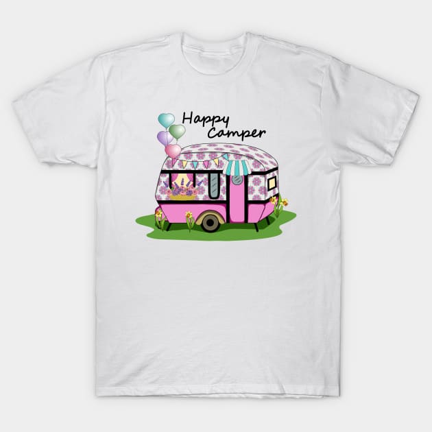 Happy Camper T-Shirt by Designoholic